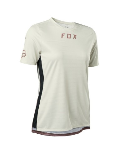 Jersey Manga Corta Mujer Fox Defend Crema