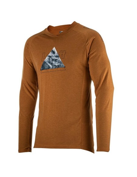 Camiseta Técnica Manga Larga Leatt MTB Gravity 2.0 Ocre