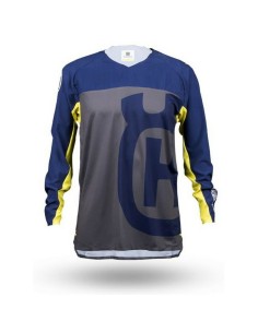 Jersey Bici Husqvarna Accelerate DH Gris/Azul