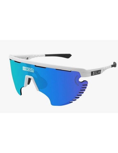 Gafas Scicon Aerowing Lamon Lente Multiespejo Blanco/Azul