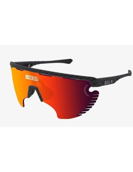 Gafas Scicon Aerowing Lamon Lente Multiespejo Carbono/Rojo