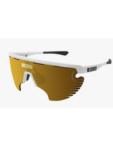 Gafas Scicon Aerowing Lamon Lente Multiespejo Blanco/Bronce