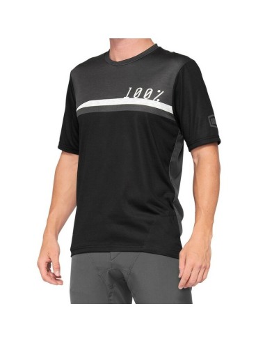 Jersey Manga Corta 100% Airmatic Negro/Gris