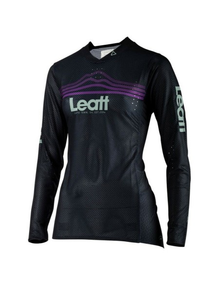 Jersey Mujer Leatt MTB Gravity 4.0 Negro