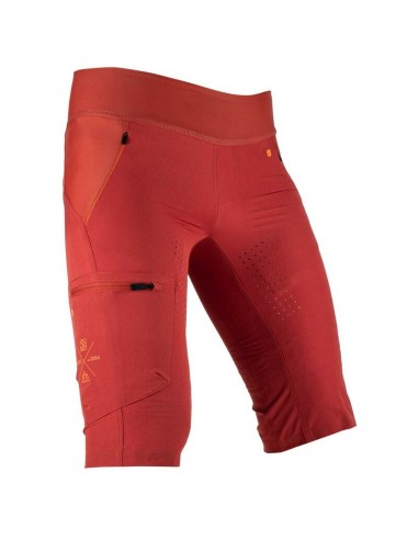 Pantalón Corto Mujer Leatt MTB All Mountain 2.0 Rojo