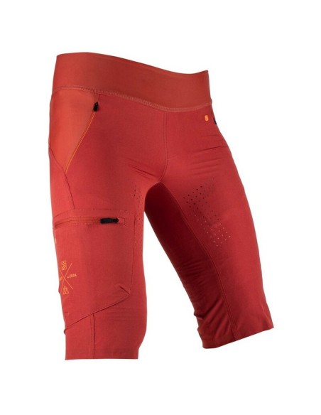 Pantalón Corto Mujer Leatt MTB All Mountain 2.0 Rojo