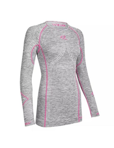 Camiseta Interior Manga Larga Mujer Riday Light Gris/Rosa