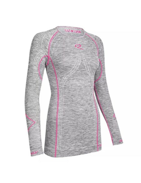 Camiseta Interior Manga Larga Mujer Riday Light Gris/Rosa