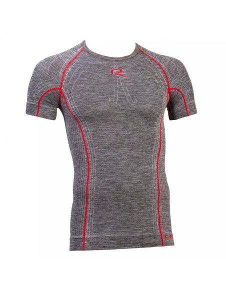 Camiseta Interior Manga Corta Riday Light Gris/Rojo