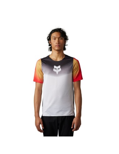 Jersey Manga Corta Fox Flexair Novah Negro/Blanco