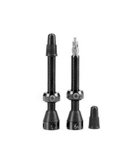 Juego Válvulas Aluminio Tubolight Negro