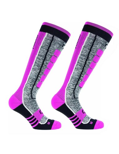 Calcetines Largos Riday Heavy Gris/Rosa