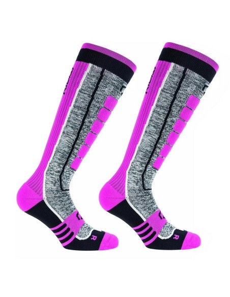 Calcetines Largos Riday Heavy Gris/Rosa