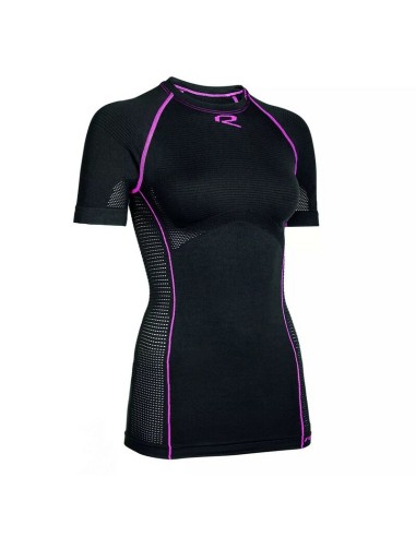 Camiseta Interior Manga Corta Mujer Riday Medium Negro/Rosa