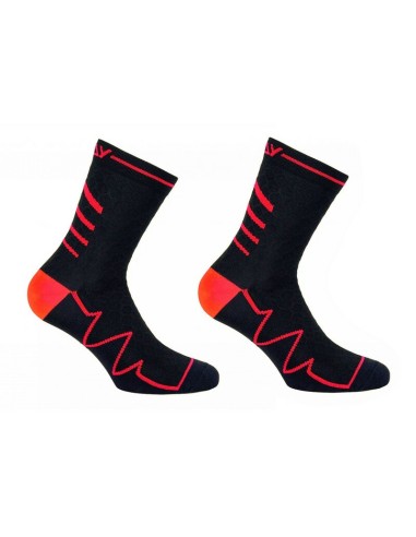 Calcetines Cortos Riday Extralight Negro/Rojo