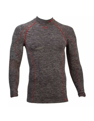 Camiseta Interior Manga Larga Riday Heavy Gris/Rojo