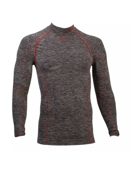 Camiseta Interior Manga Larga Riday Heavy Gris/Rojo