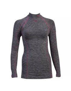 Camiseta Interior Manga Larga Mujer Riday Heavy Gris/Rosa