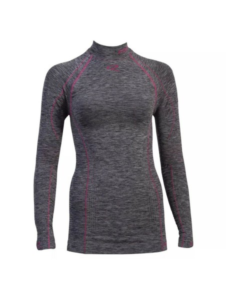 Camiseta Interior Manga Larga Mujer Riday Heavy Gris/Rosa