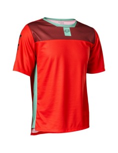 Jersey Manga Corta Infantil Fox Defend Rojo Fluor