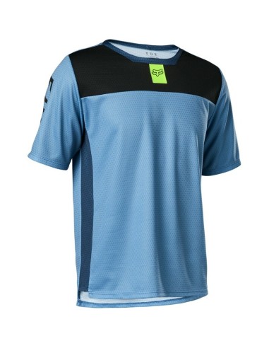 Jersey Manga Corta Infantil Fox Defend Azul Claro