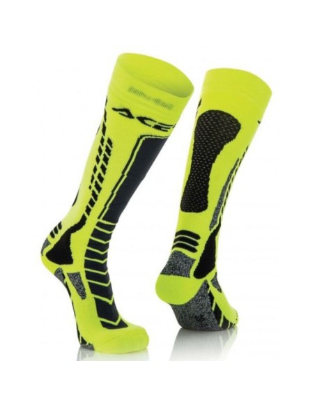 Calcetines Acerbis MX Pro Negro/Amarillo Flúor