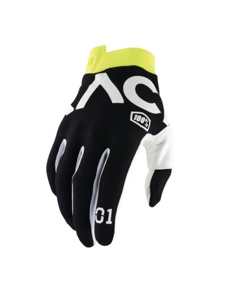 Guantes 100% Itrack Racr Negro