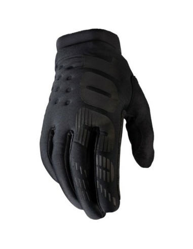 Guantes 100% Brisker Negro/Gris