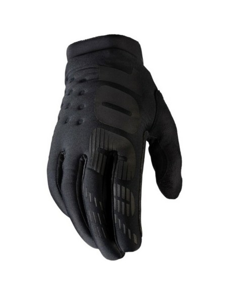 Guantes 100% Brisker Negro/Gris