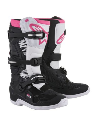 Botas Alpinestars Tech 3 Stella Negro/Blanco/Rosa
