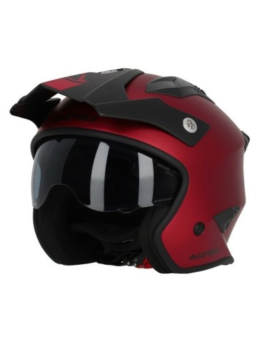 Casco Acerbis Jet Aria Metallic Rojo