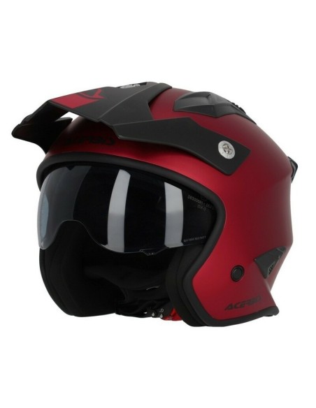 Casco Acerbis Jet Aria Metallic Rojo