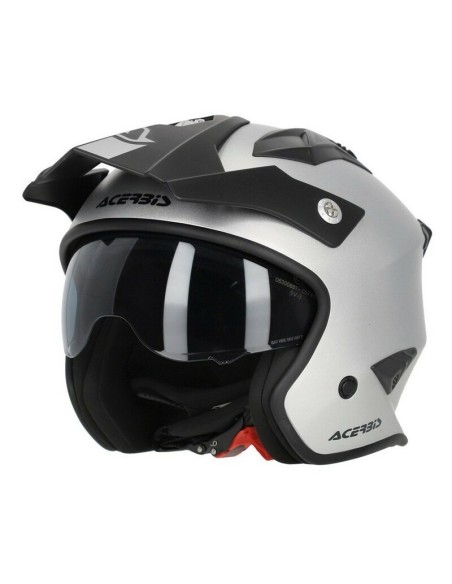 Casco Acerbis Jet Aria Metallic Plata