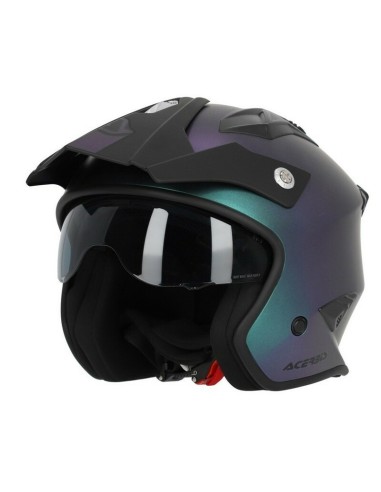 Casco Acerbis Jet Aria Metallic Camaleón