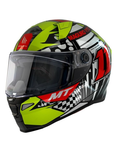 Casco MT Revenge 2 S Sergio García Gloss Negro/Blanco/Amarillo Fluor