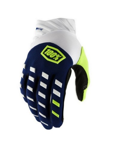 Guantes 100% Airmatic Azul Marino/Blanco