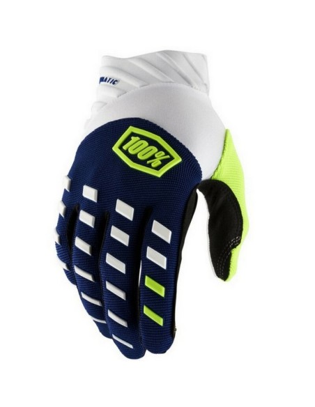 Guantes 100% Airmatic Azul Marino/Blanco