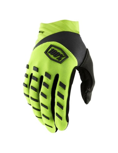 Guantes 100% Airmatic Amarillo Fluor/Negro