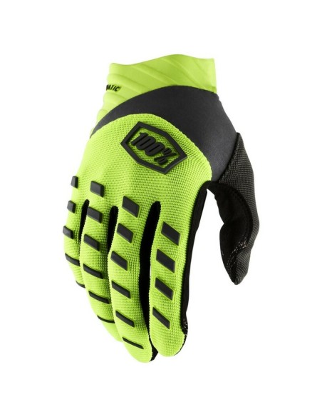 Guantes 100% Airmatic Amarillo Fluor/Negro