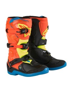 Botas Infantiles Alpinestars Tech 3S Naranja Fluor/Cyan/Amarillo Fluor