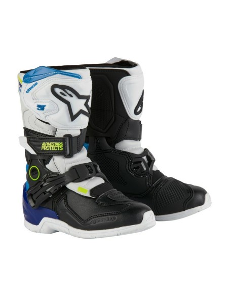 Botas PeeWee Alpinestars Tech 3S Negro/Blanco/Azul