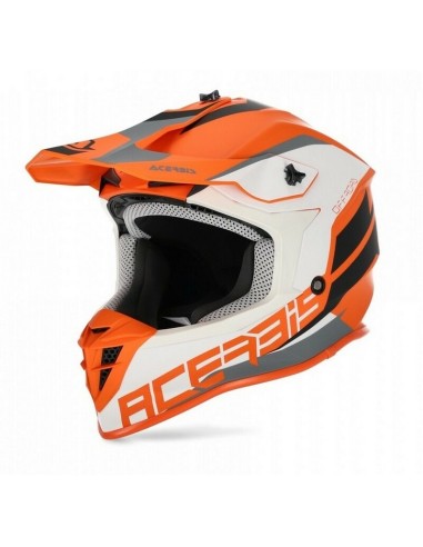 Casco Acerbis Linear Naranja/Blanco