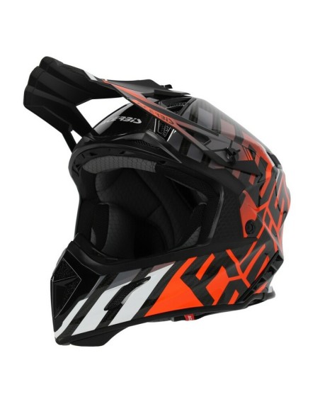 Casco Acerbis Steel Carbon Negro/Naranja Flúor