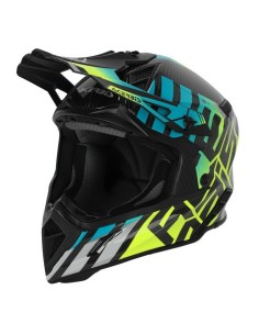 Casco Acerbis Steel Carbon Turquesa/Amarillo Flúor