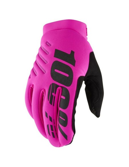 Guantes 100% Brisker Rosa Fluor