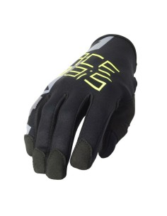 Guantes Acerbis Ce Zero Degree 3.0 Negro/Amariilo Flúor