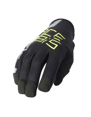 Guantes Acerbis Ce Zero Degree 3.0 Negro/Amariilo Flúor
