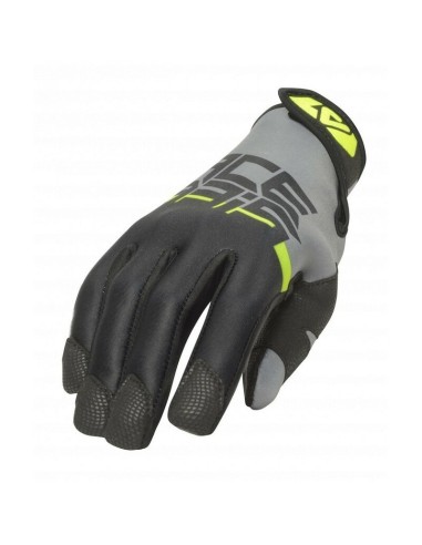 Guantes Acerbis Ce Neoprene 3.0 Negro/Amarillo Flúor