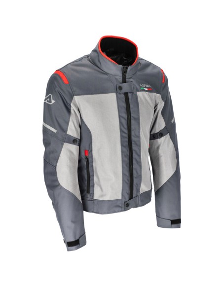 Chaqueta Acerbis CE On Road Ruby Gris/Rojo