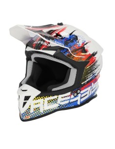 Casco Acerbis Linear 22-06 Blanco/Azul/Rojo